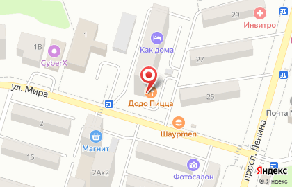 Ресторан Додо Пицца в Ростове-на-Дону на карте