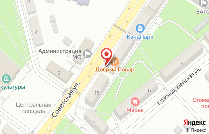 Агентство недвижимости Шанс на Советской улице на карте