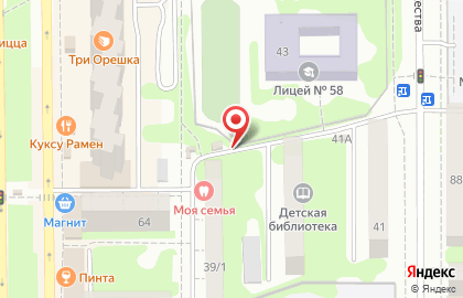Советский район Киоск по продаже фруктов и овощей на улице Содружества на карте