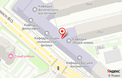 Санкт-Петербургский горный университет в Василеостровском районе на карте