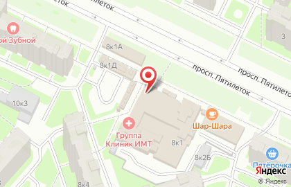 Магазин цветов Цветория на проспекте Большевиков на карте