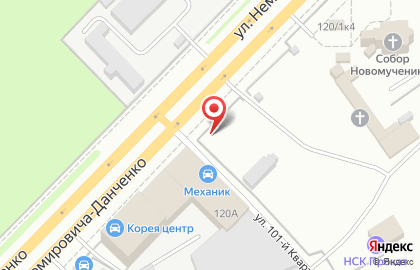 Шинный центр на улице Немировича-Данченко на карте