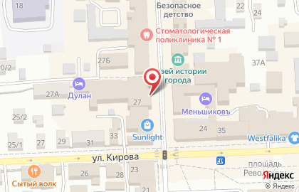 Телекоммуникационная компания МТС на улице Ленина, 27а на карте