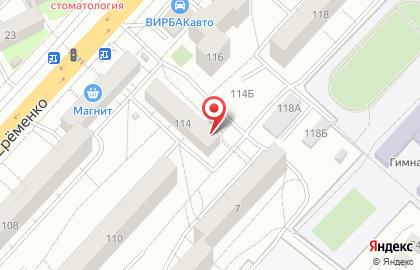 Продуктовый магазин Тип-Топ в Краснооктябрьском районе на карте