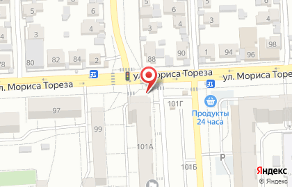 Киоск по продаже печатной продукции Печать на улице Мориса Тореза на карте