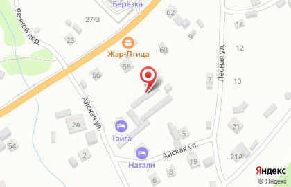 Гостиница Натали в Горно-Алтайске на карте