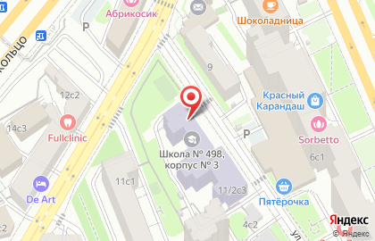 Школа №498 с дошкольным отделением на Народной улице на карте