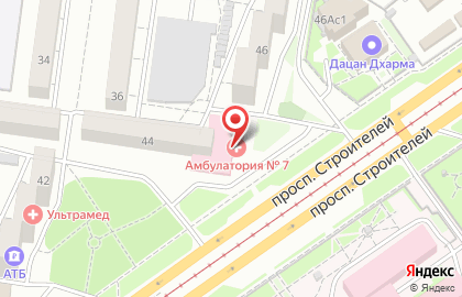 Городская поликлиника №3 в Октябрьском районе на карте