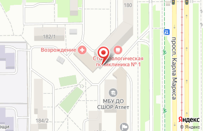 Банкомат КУБ на проспекте Карла Маркса, 182 на карте