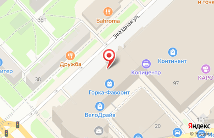 Банкомат ФК Открытие на Звёздной улице на карте