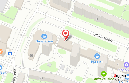 Библиотека №7 на улице Гагарина на карте