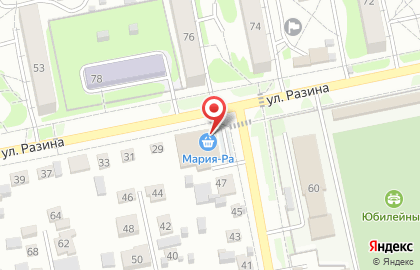 Продуктовый супермаркет Мария-Ра на улице Степана Разина, 25 на карте
