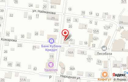 Магазин разливного пива Бочка на улице Комарова на карте