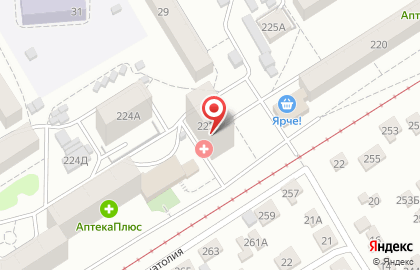 Скорая медицинская помощь на улице Анатолия на карте