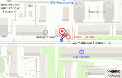 Офис Миэль на улице Маршала Вершинина на карте