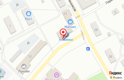 Продуктовый магазин Надежда на Парковой улице на карте