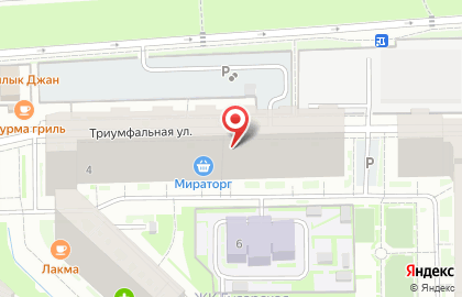 Аптека Микстурка на Триумфальной улице на карте