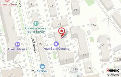 Счастливые люди на улице Бажова на карте