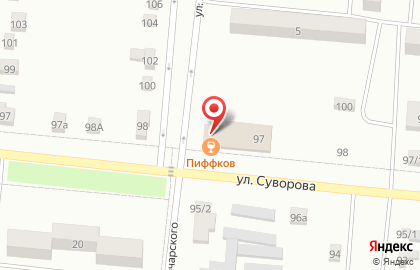 Магазин разливных напитков Пиффков на улице Луначарского на карте