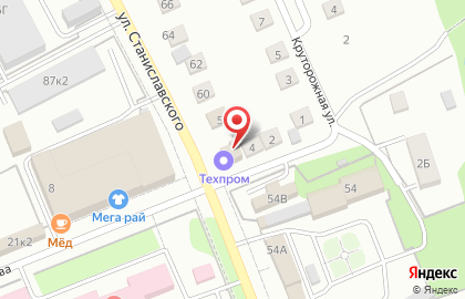 Техпром на улице Станиславского на карте
