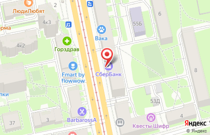 Терминал СберБанк в Выборгском районе на карте