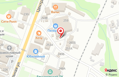 Киоск Ледяной дом на Центральной улице на карте