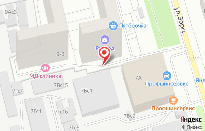 Автостоянка, МГСА, Северный административный округ на улице Зорге на карте