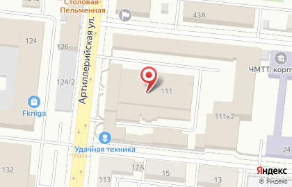 Сервисный центр Удачная техника на Артиллерийской улице на карте