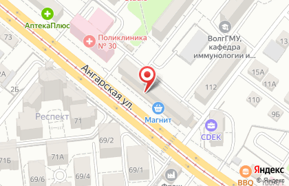 Кулинария МАН на Ангарской улице на карте