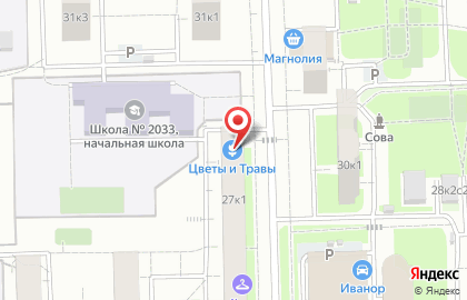 Цветочный магазин Цветы и травы на карте
