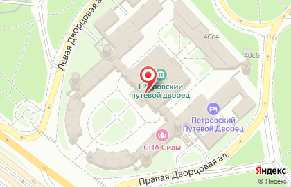 Петровский путевой дворец в Москве на карте