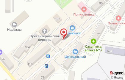 Авиакасса Меридиан на Октябрьской улице на карте