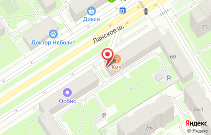 Банкомат Сбербанк на Ланском шоссе, 69 на карте