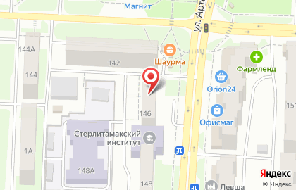 Банкомат БАНК УРАЛСИБ на улице Артёма, 146 на карте
