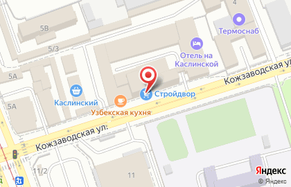 Розничный магазин канцелярских товаров Карандаш на Каслинской улице на карте