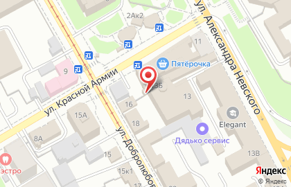 Инвестком на улице Александра Невского на карте