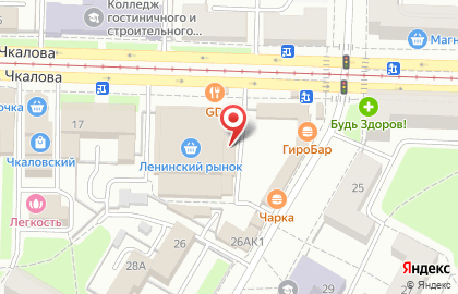 Рынок Ленинского района на карте