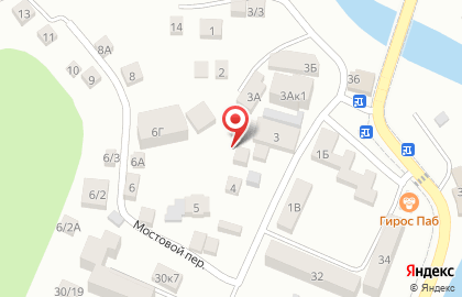 Супермаркет Магнит в Мостовом переулке на карте