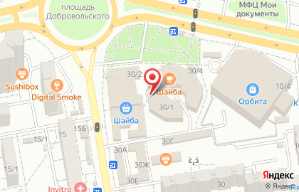 Банкомат Донкомбанк на улице Добровольского на карте
