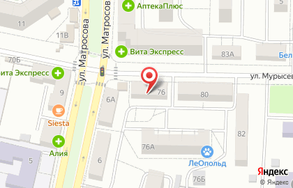 Продовольственный магазин в Комсомольском районе на карте