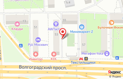 Сервис Электролюс на Волгоградском проспекте на карте