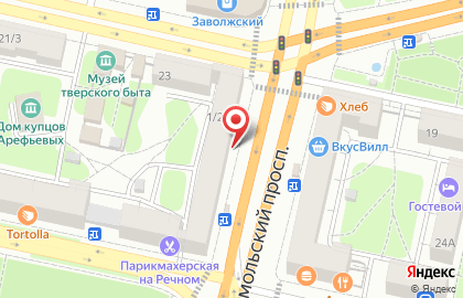 Киоск по продаже цветов на Комсомольском проспекте на карте