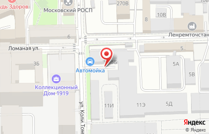 Шиномонтажная мастерская на Московских воротах на карте