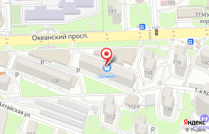 Магазин спортивных товаров и товаров для активного отдыха Олимп в Первореченском районе на карте