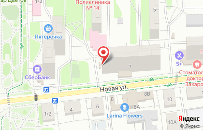 Овощной магазин и киоск Славянское на Новой улице на карте