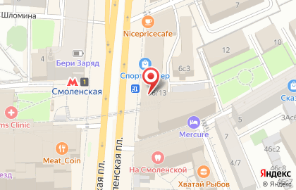 Салон сотовой связи МегаФон на Смоленской площади на карте