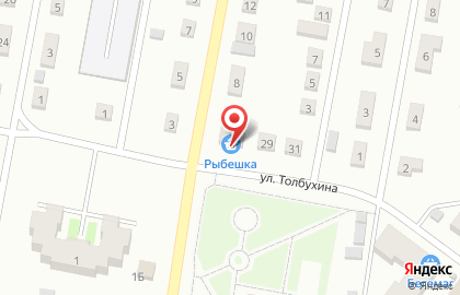 Супермаркет Рыбешка в Ленинск-Кузнецком на карте