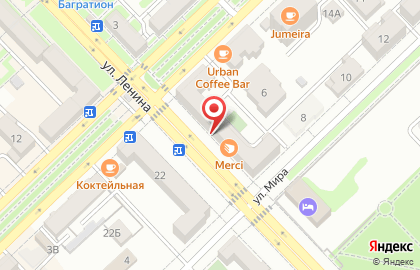 Кондитерский магазин Merci на улице Ленина на карте