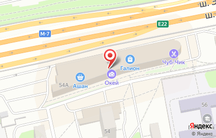 Салон бытовых услуг Окей на шоссе Энтузиастов в Балашихе на карте