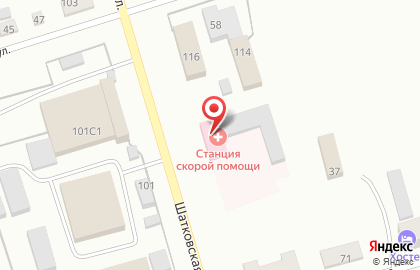 Скорая медицинская помощь на Шатковской улице на карте